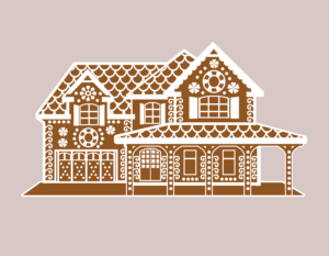 Make this Real House a Gingerbread House | Illustration Design by JKIANN08