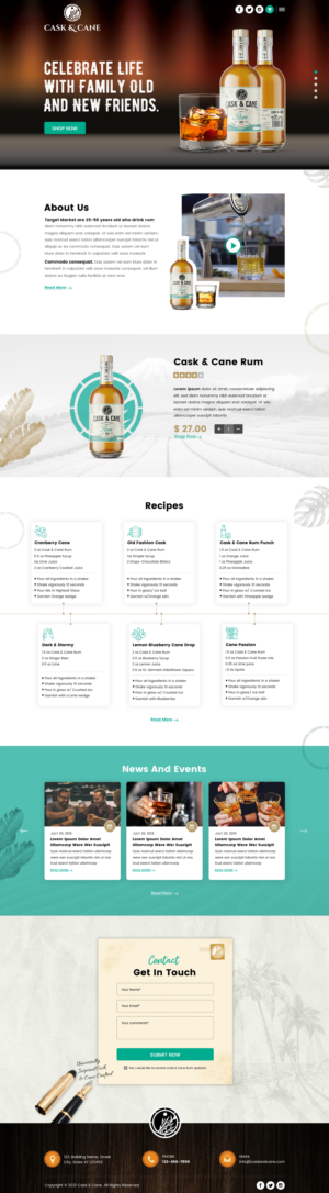 Cask & Cane Website Creation For Online Spirits Sales via PassionSpirits.com | Web Design by Sbss
