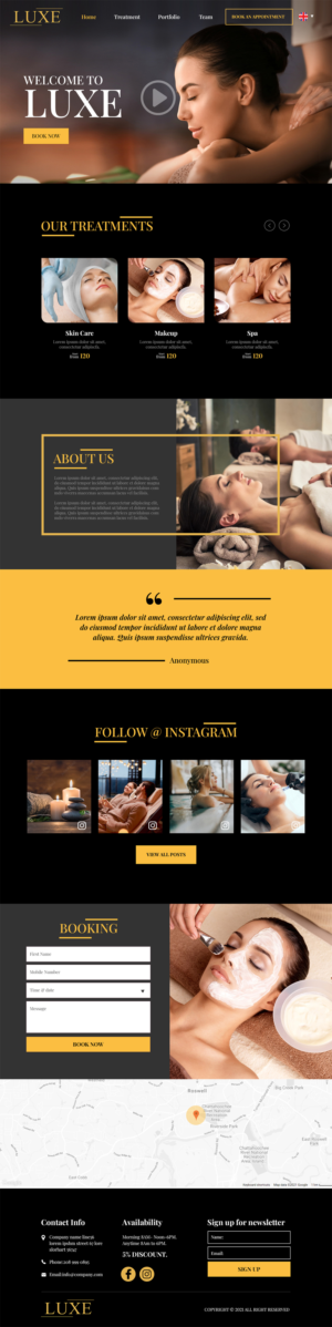 Web Design by MAHABA for Luxe Salong AS | Design #27819494