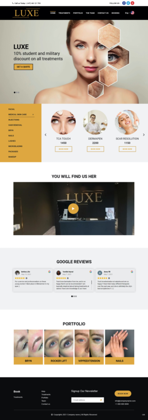 Web Design by pb for Luxe Salong AS | Design #27810782