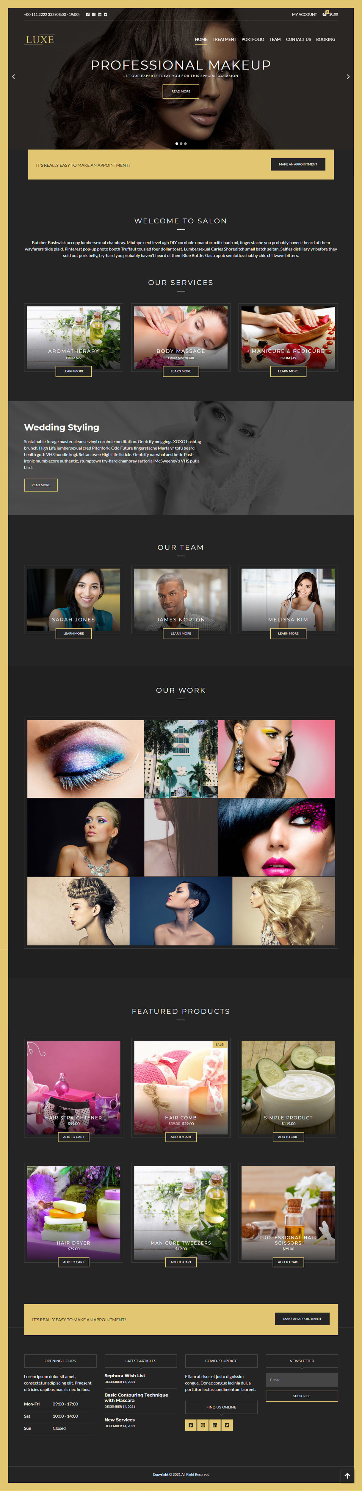 Web Design by partha 4 for Luxe Salong AS | Design #27810297