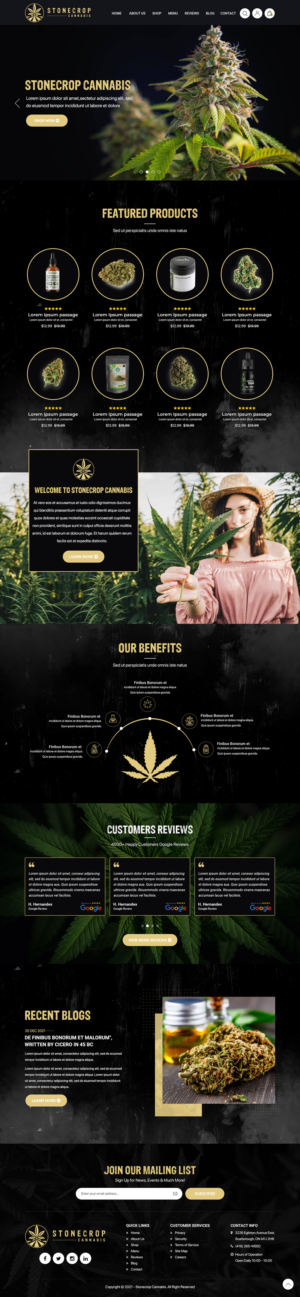 Stonecrop Cannabis Website | Web Design by Titan Eagle