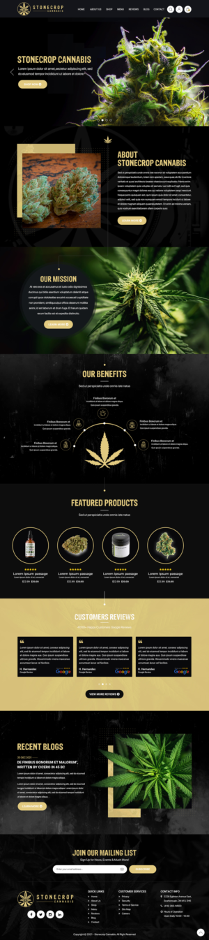 Stonecrop Cannabis Website | Web-Design von Titan Eagle