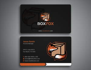 Business card for a shipping supplies business | Business Card Design by Creative Moon Design