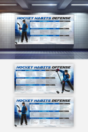 Hockey Habits Poster Board for a Girls Youth Hockey Team | Poster-Design von debdesign