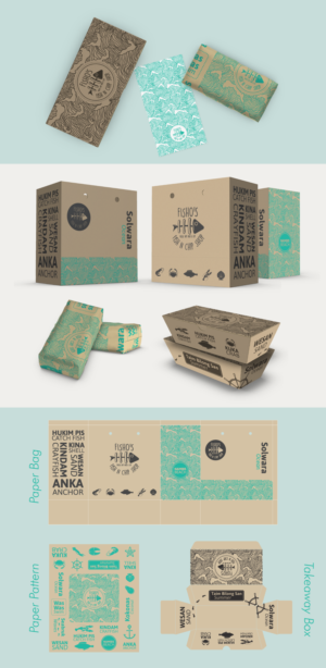 Fish & Chip Shop Takeaway Packaging | Packaging Design by raphis