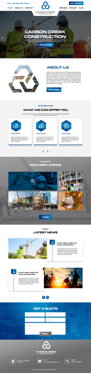 Commercial construction contractor website. | Web-Design von MAHABA