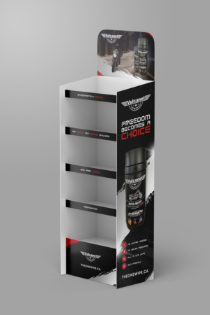 Auto Detailing Wipe - Retail Display Stand | Graphic Design by ZeneFashions