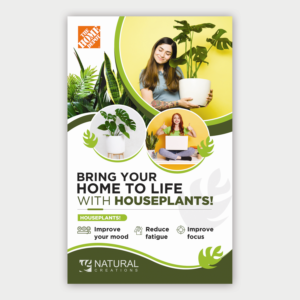 Retail Sign for Houseplant Campaign | Signage Design by ZeneFashions