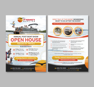 Boat Dealership Needs A Post Boat Show Sale Flyer - 8.5X11 | Flyer Design by Dzhafir