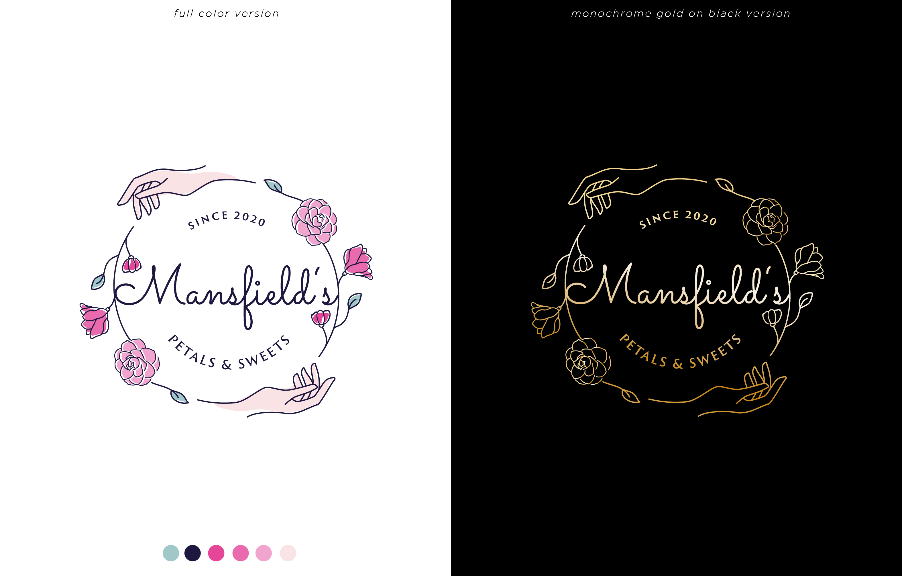 Logo Design by Birdcage for Mansfields Petals And Sweets | Design #27957393