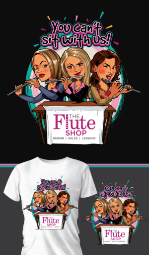 Custom graphics for The Flute Shop | Graphic Design by ally designs