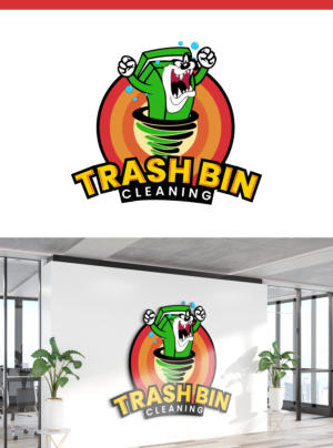 Trash bin Cleaning | Logo Design by Waves Brain