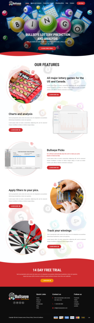 Bullseye Lottery Analysis and Prediction | Web Design by pb