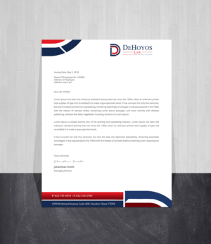 DeHoyos Law Letterhead | Stationery Design by Creations Box 2015