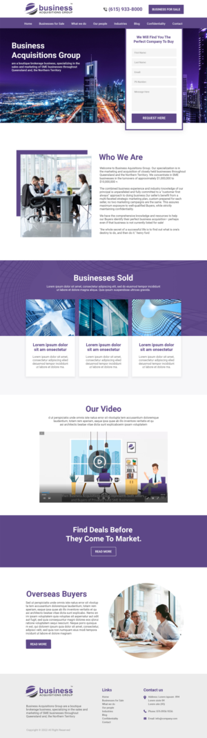 Business Broker Website | Web Design by MAHABA