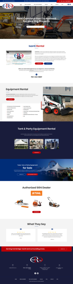 Isanti Rental company website design | Web Design by Mikai!13