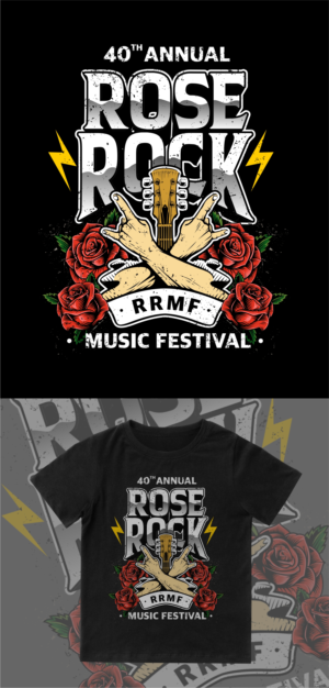 Rose Rock Music Festival TShirt Design | T-Shirt-Design von Artdeka