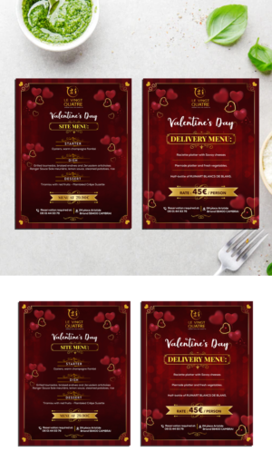 Menu Saint Valentin  | Flyer Design by debdesign