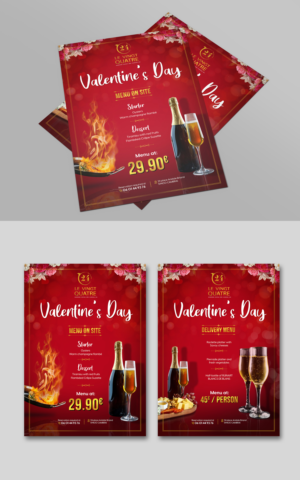 Menu Saint Valentin  | Flyer Design by ZeneFashions