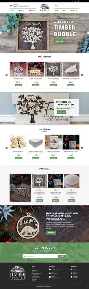 Website Design For Ecommerce Brand That Sells Personalized Wall Decor | Web-Design von pb