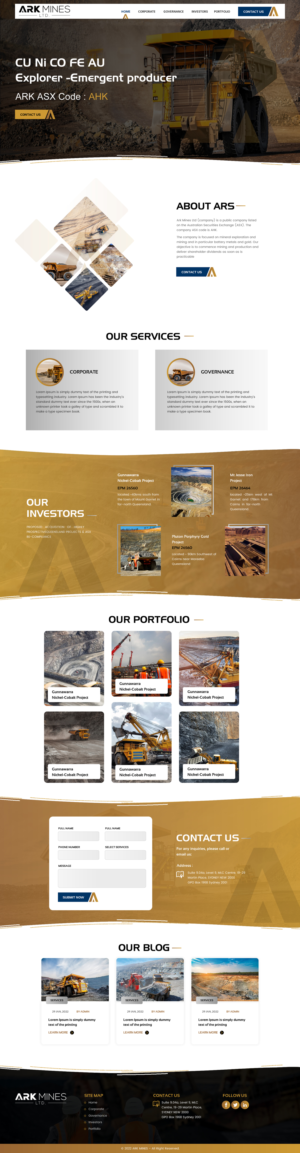 New Modern Design Responsive Website For Mining Company  | Web Design by rightway