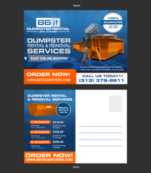 Postcard for dumpster rental business | Postkarten-Design von SAI DESIGNS