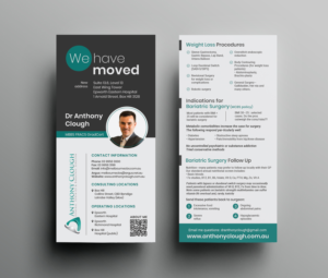 Two simple flyers advertising move to new medical rooms | Flyer Design by JK18