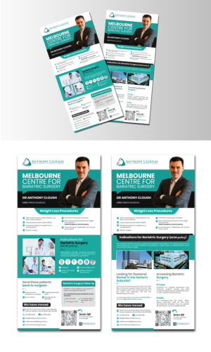 Two simple flyers advertising move to new medical rooms | Flyer-Design von debdesign