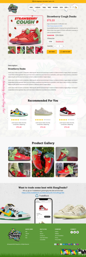 eye catching sneaker site design needed | Web Design by Titan Eagle