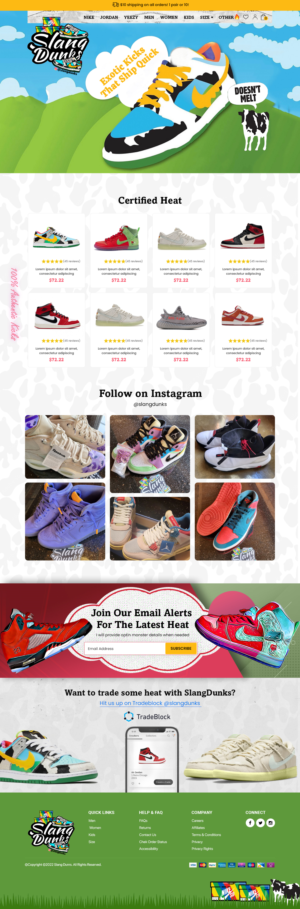 eye catching sneaker site design needed | Web Design by Titan Eagle