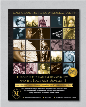 Jazz: Journey Through the Harlem Renaissance and the Black Arts Movement | Flyer Design by alex989