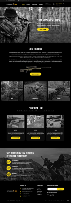 website dedicated to promoting our line of superlative accuracy rifles | Web Design by pb