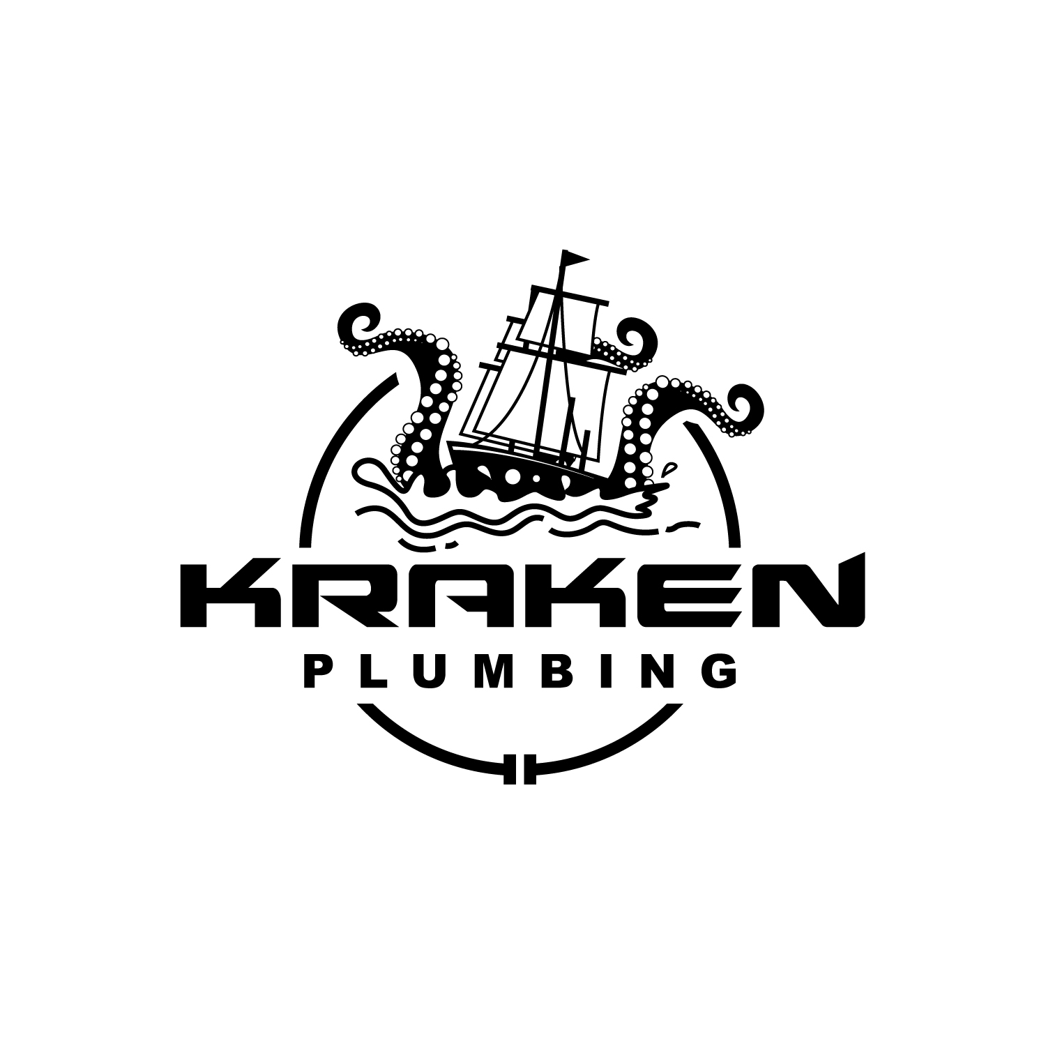 Logo Design by geni for Kraken Plumbing  | Design #28155056