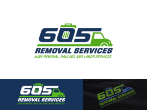 605 Removal Services - Junk Removal, Hauling, and Labor Services | Logo Design by kaatem