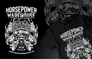 Horsepower Warehouse T-shirt Design | T-shirt Design by guprulsugiyanto