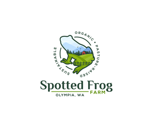 Spotted Frog Farm;  Organic, Pasture-raised, sustainable | Logo-Design von ecorokerz