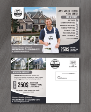 a residential painting contractor I need a 6x9 postcard made | Postcard Design by alex989