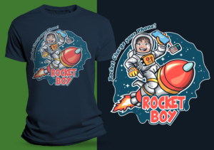 Rocket Boy and Rocket Girl t shirts | T-Shirt-Design von SAI DESIGNS