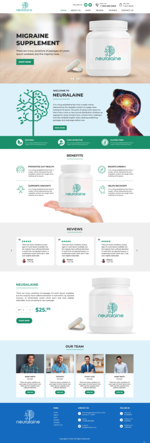 New Supplement Product Website for Miagraine | Web Design by pb