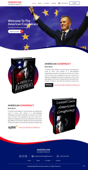 American Conspiracy Book website design. | Web-Design von pb