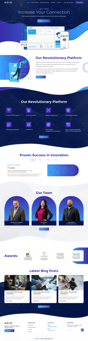 ADIO Website Redesign in Wix | Wix-Design von rightway