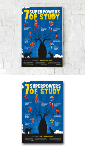 Study Skills Poster - High School - The Seven Superpowers of Study | Grafik-Design von debdesign