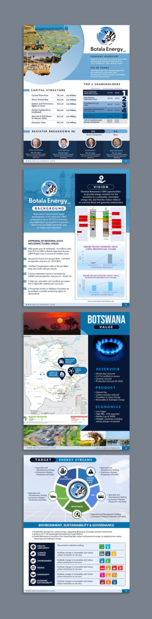 Botswana Energy Company Investor Presentation Brochure | Flyer Design by DA.