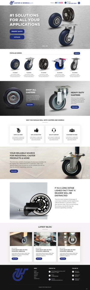 Casters & Wheels .com | Web Design by pb