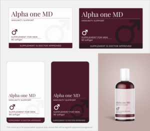 Create the ONLY Supplement line for Male Entrepreneurs! (Alpha One MD) | Label Design by karishma91