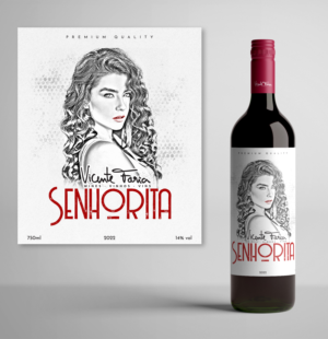 Senhorita Wine Label - Red Wine | Label Design by Graphic Storm