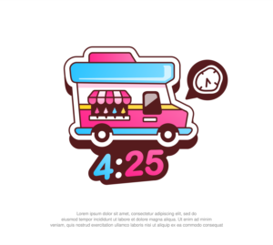 "4:25"  and any text about satisfying your munchies or hunger. | Logo-Design von Aezakmi