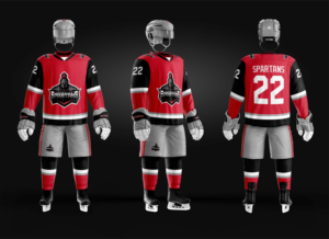 3D Hockey Uniform Renderings for Nashville Spartans | T-shirt Design by RenCan