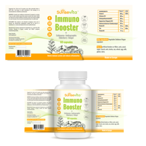 Immune Boost Food Supplement Label | Etikett-Design von elveneclipse